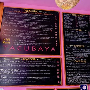 Tacubaya - Menu 9/2026 - Mexican Near Me - Berkeley, California