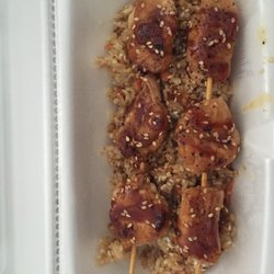 Ocko's Japanese Steakhouse - Chicken Yakatori & side of fried rice. Very good.