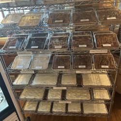 Pans of baked goods