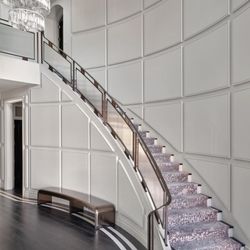Rodriguez and Sons Woodworking - Arched wall? No problem, beautify that foyer with some curved wall panels.