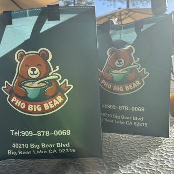 Pho Big Bear - Super cute to go bags for take out! They boxed up my food too! - Chinese Near Me - Big Bear Lake, California Pho Big Bear - Super cute to go bags for take out! They boxed up my food too! - Chinese Near Me - Big Bear Lake, California
