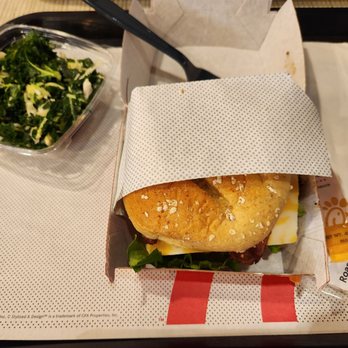 Chick-fil-A - Club grilled chicken sandwich with kale salad $15 with lemonade - Fast Food Near Me - Granite Bay, California