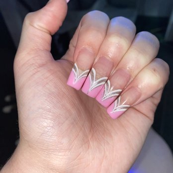 Paradise Nail and Spa - Pink french tip nails, fill $55 - Nail Salons Near Me - Palm Harbor, Florida