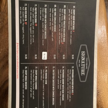 Thai Square Restaurant - Signature entree menu - Thai Near Me - Arlington, Virginia