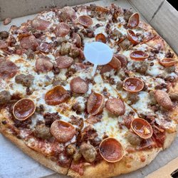 Crust Pizza - Meat Lovers Pizza on cauliflower crust.