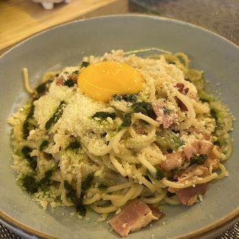 Higos & Olivos - carbonara pasta - Breakfast & Brunch Near Me - Cabo San Lucas, BCS