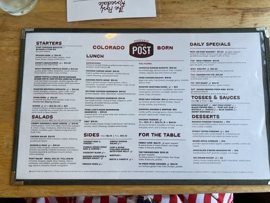 Menu photo 2 The Post Colorado - Rosedale Denver, CO Menu photo 2 The Post Colorado - Rosedale Denver, CO