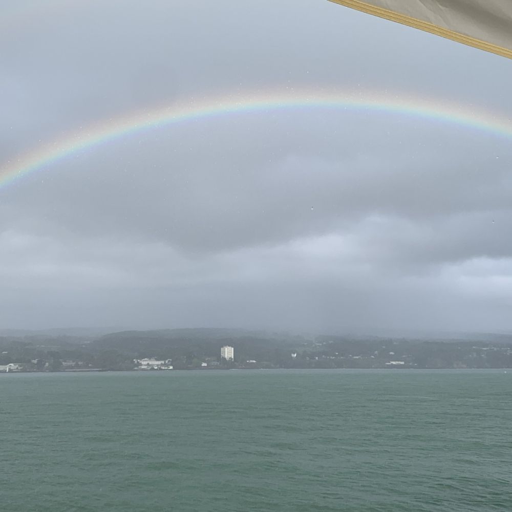 Rainbow over Hilo harbor Rainbow over Hilo harbor