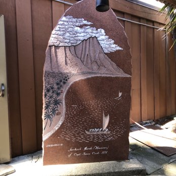 Trader Vic's - Huge natural stone plaque. - Hawaiian Near Me - Emeryville, California Trader Vic's - Huge natural stone plaque. - Hawaiian Near Me - Emeryville, California