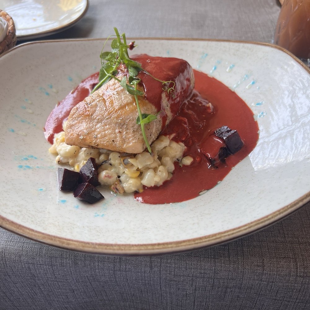Salmon with Pink Mole