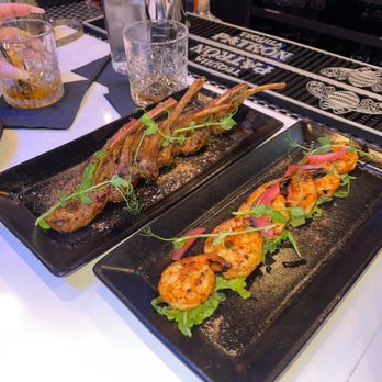 BLK SWAN - Lamb chops and grilled shrimp - New American Near Me - Baltimore, Maryland
