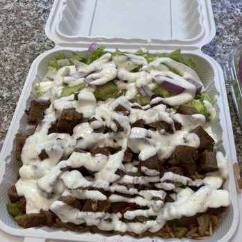 King Kabob & Gyro - 8. Lamb over Rice with Salad Platter - Halal Near Me - Windsor Mill, Maryland