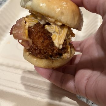 City Sliders - The Southern Chick slider with chicken, bacon and pimento cheese. - Burgers Near Me - North Charleston, South Carolina