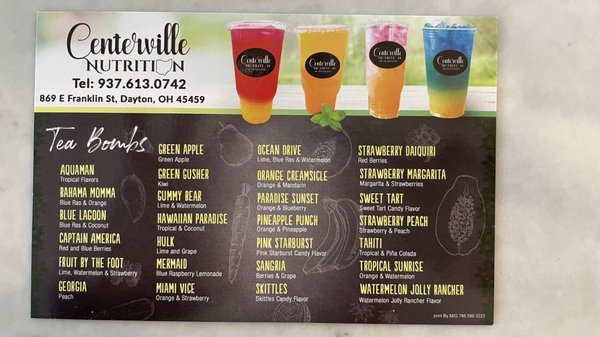 Menu photo 1 Centerville Nutrition Centerville, OH Menu photo 1 Centerville Nutrition Centerville, OH