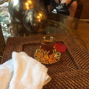 Cynergy Spa - Tea and towel to start during your short wait. - Day Spas Near Me - Brooklyn, New York