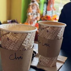 Just In Time Cafe - Chai Tea Latte, pumpkin latte and caramel macchiato