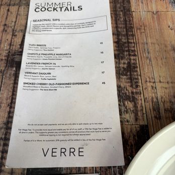 Verre Wine Bar - Summer Cocktail menu - Wine Bars Near Me - Arlington, Virginia Verre Wine Bar - Summer Cocktail menu - Wine Bars Near Me - Arlington, Virginia