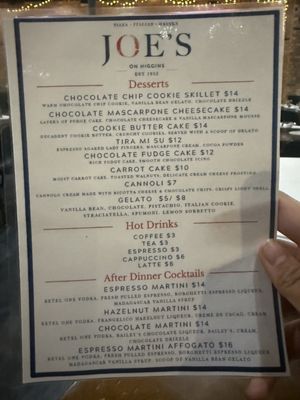 Menu photo 2 Joe's On Higgins Chicago, IL Menu photo 2 Joe's On Higgins Chicago, IL
