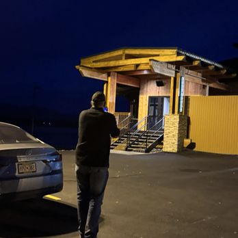 Chop House Alaska - Outside glows beautifully. This is the entrance. - Steakhouses Near Me - Wasilla, Alaska