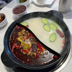Nice 2 Meet U - Pick two flavors: spicy beef tallow soup and bone broth