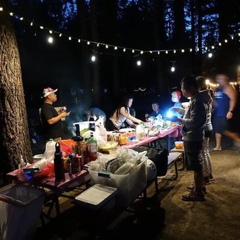 Mammoth Mountain RV Park - Camp site set up for Fathers Day Weekend 6.17.21 - RV Parks Near Me - Mammoth Lakes, California