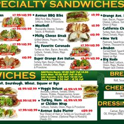 Avenue Subs - Specialty & Traditional Sandwiches