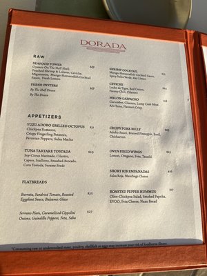 Menu photo 1 Dorada Key West, FL Menu photo 1 Dorada Key West, FL