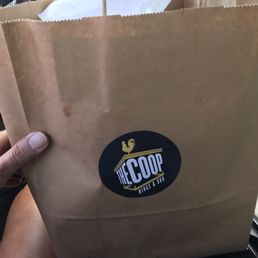 Our bag of food that they delivered to our car.