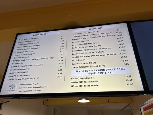 Menu photo 2 Tacos A La Madre College Park, MD Menu photo 2 Tacos A La Madre College Park, MD