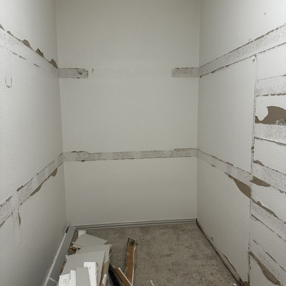 AMDrywall - After demo of closet shelves. - Drywall Installation & Repair Near Me AMDrywall - After demo of closet shelves. - Drywall Installation & Repair Near Me