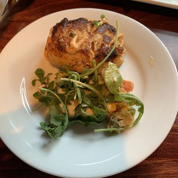 Cure - Crab cake with avocado corn salsa - New American Near Me - Portsmouth, New Hampshire Cure - Crab cake with avocado corn salsa - New American Near Me - Portsmouth, New Hampshire