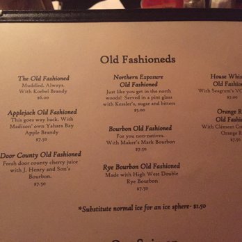 The Old Fashioned - From Classic to Eclectic, you can't go wrong - American Near Me - Madison, Wisconsin