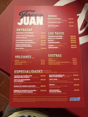 Menu photo 2 Tacos Juan Polanco México, D.F., DIF