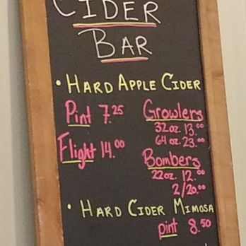 Bushy Hill Cidery - a chalkboard menu - Cideries Near Me - Granby, Connecticut Bushy Hill Cidery - a chalkboard menu - Cideries Near Me - Granby, Connecticut