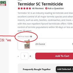 Solutions Pest & Lawn - "we price match!" right on their site then told by phone "we don't price match". Really?