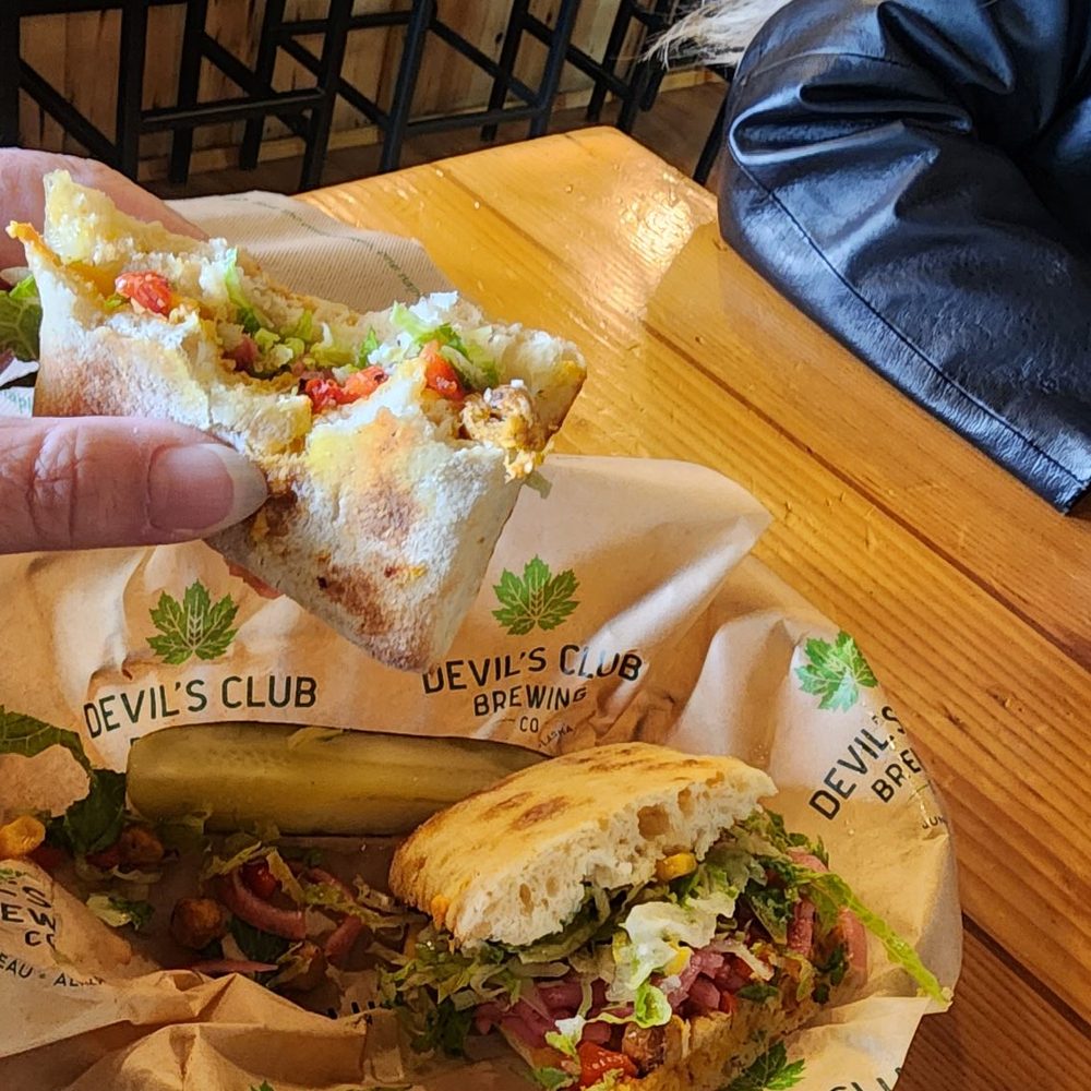 Devil's Club Brewing - Vegan sandwich - Brewpubs Near Me - Juneau, Alaska Devil's Club Brewing - Vegan sandwich - Brewpubs Near Me - Juneau, Alaska