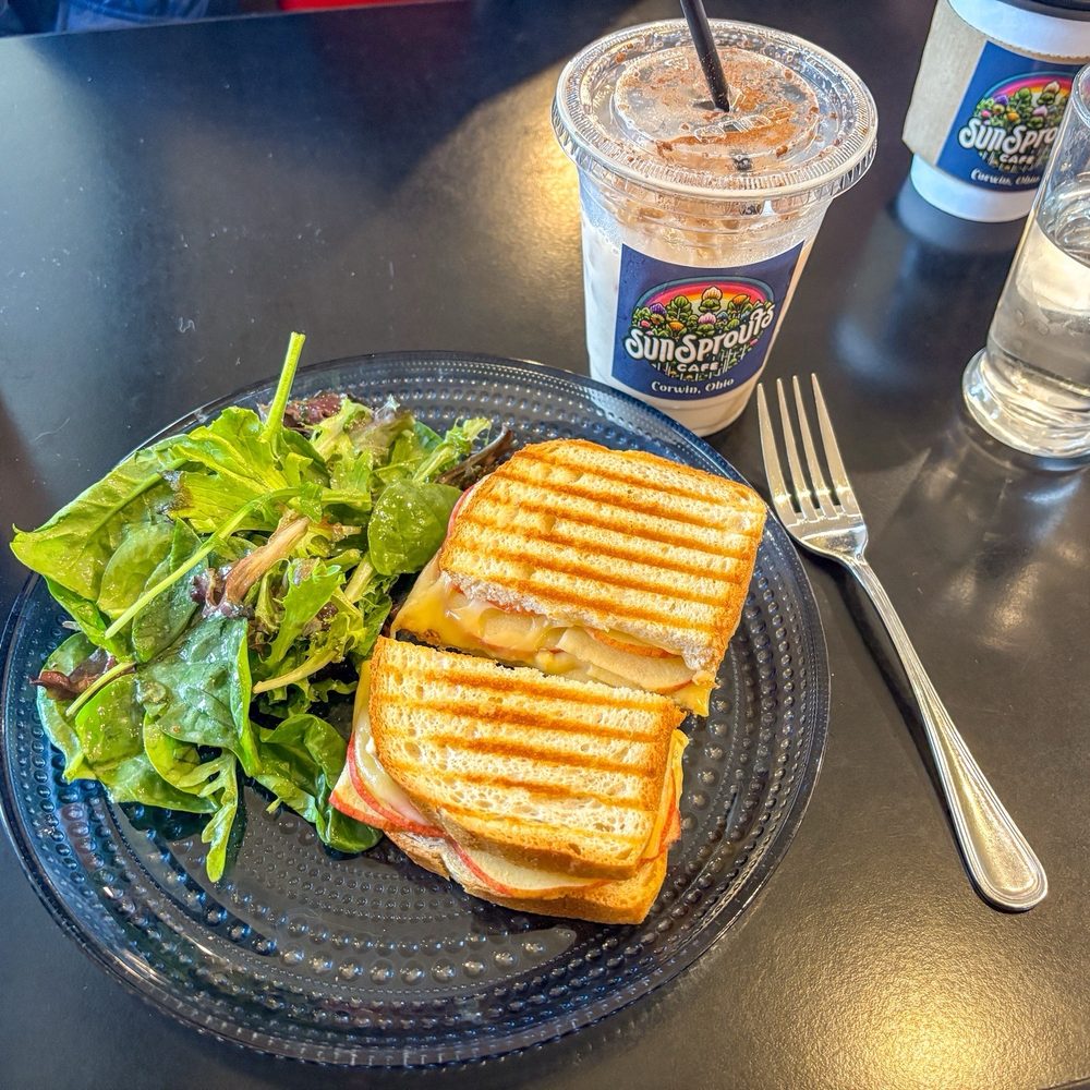 Sun Sprouts Cafe - Gouda & Apple Panini - Juice Bars & Smoothies Near Me - Waynesville, Ohio Sun Sprouts Cafe - Gouda & Apple Panini - Juice Bars & Smoothies Near Me - Waynesville, Ohio
