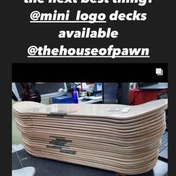 The HOP - Mini logo decks in stock! At a great price, 29.99!