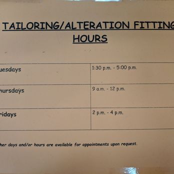 A's Cleaners - The seamstress' schedule - Sewing & Alterations Near Me - Pasadena, California A's Cleaners - The seamstress' schedule - Sewing & Alterations Near Me - Pasadena, California