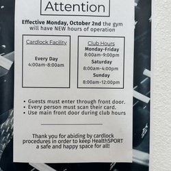 HealthSPORT - McKinleyville - New hours! Take note!