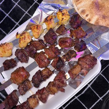 Al Hawi Grill - a plate of meat skewers - Food Trucks Near Me - Houston, Texas