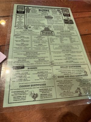 Menu photo 1 Klondike Pizza Santa Maria, CA Menu photo 1 Klondike Pizza Santa Maria, CA