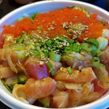 PokiNometry - Large poki with tuna, yellowtail, salmon, albacore, and scallops! Yummy - Japanese Near Me - Anaheim, California PokiNometry - Large poki with tuna, yellowtail, salmon, albacore, and scallops! Yummy - Japanese Near Me - Anaheim, California