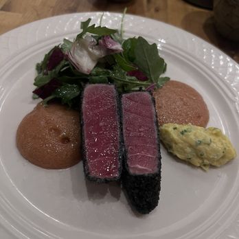 Kokkaku - Maguro with squid ink tempura - New American Near Me - Seattle, Washington