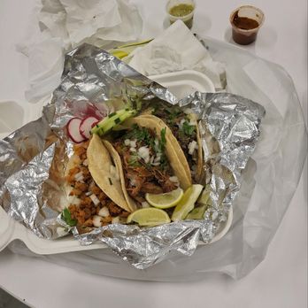 Tacos Hernandez - 3 street tacos and everything it came with. - Tacos Near Me - Lexington Park, Maryland