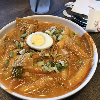 bb.q Chicken Castleton - Rosé Bokki. The long cylinders are the rice cake. The flat square ones are fish cake or tofu. - Chicken Shop Near Me - Indianapolis, Indiana