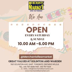 Merchants Flea Market - Merchants Flea Market is open on every Saturday and Sunday 10am to 6pm