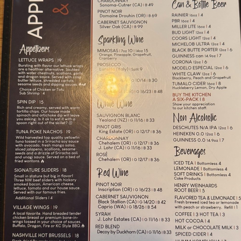Village Bar & Grill - Menu - Burgers Near Me - Sunriver, Oregon Village Bar & Grill - Menu - Burgers Near Me - Sunriver, Oregon