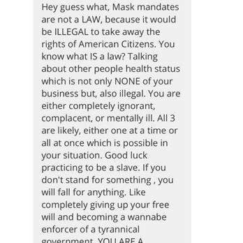 Scoopers - Yep, this is the kind of response you get when you call out a business for not following state mandates. - Ice Cream & Frozen Yogurt Near Me - Long Beach, Washington Scoopers - Yep, this is the kind of response you get when you call out a business for not following state mandates. - Ice Cream & Frozen Yogurt Near Me - Long Beach, Washington
