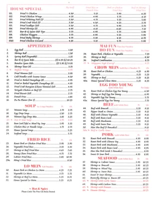 Menu photo 6 Ming's Chinese Restaurant Middletown, NY